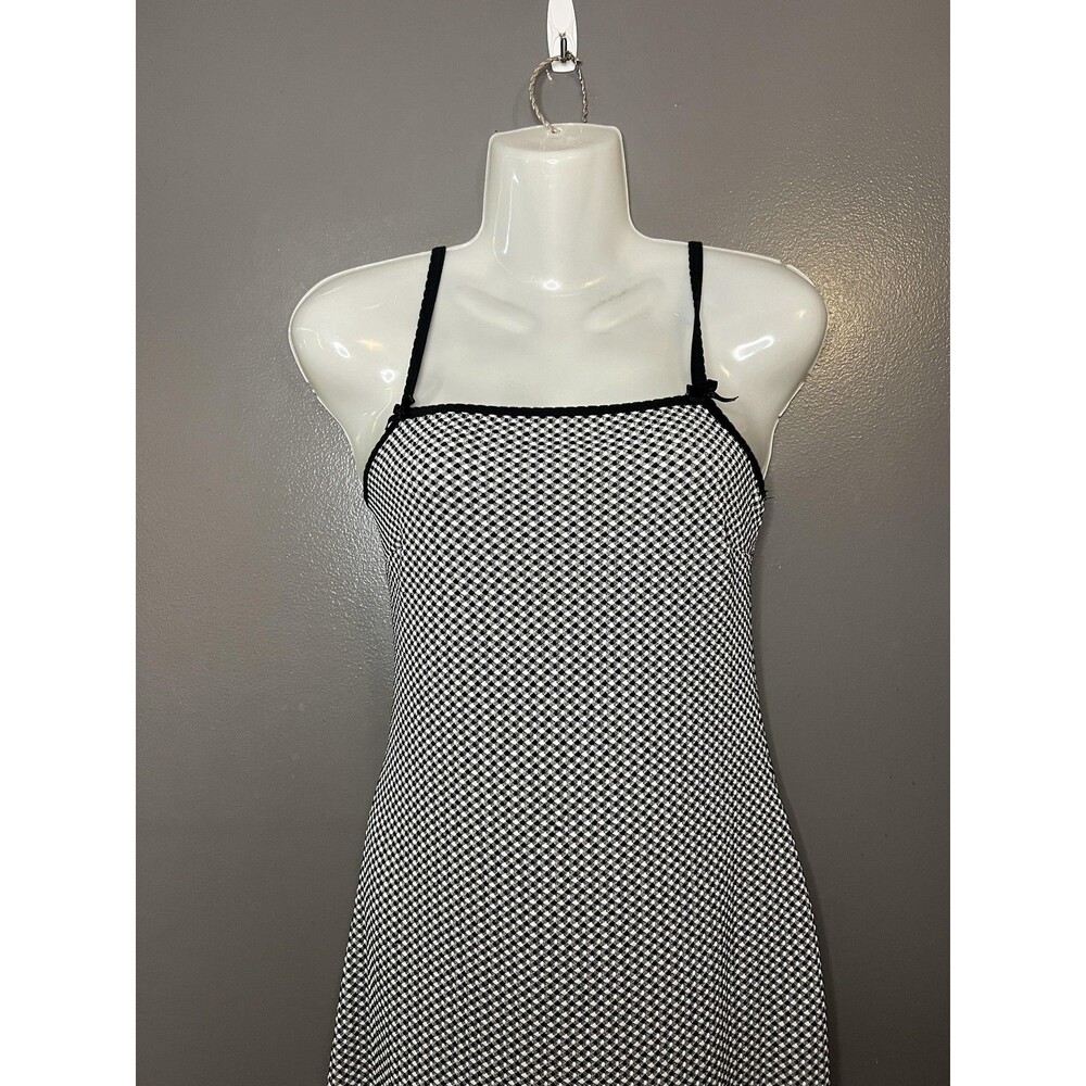 Wild Fable Dress Womens XS Black Check Slip Sundress Mini Square Neck